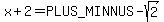 x%2B2=%2B-sqrt%282%29