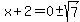 x%2B2=+0%2B-sqrt%287%29+