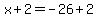 x%2B2=-26%2B2