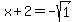 x%2B2=-sqrt%281%29