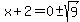x%2B2=0%2B-sqrt%289%29