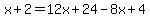 x%2B2=12x%2B24-8x%2B4