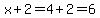x%2B2=4%2B2=6