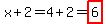 x%2B2=4%2B2=highlight%286%29
