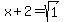 x%2B2=sqrt%281%29