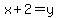 x%2B2=y