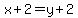 x%2B2=y%2B2