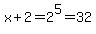 x%2B2+=+2%5E5+=+32