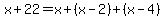 x%2B22=x%2B%28x-2%29%2B%28x-4%29