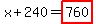 x%2B240=highlight%28760%29