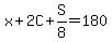 x%2B2C%2BS%2F8=180