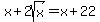 x%2B2sqrt%28x%29=x%2B22