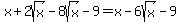 x%2B2sqrt%28x%29-8sqrt%28x%29-9=x-6sqrt%28x%29-9