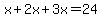 x%2B2x%2B3x=24