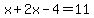 x%2B2x-4=11