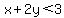 x%2B2y%3C3