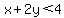 x%2B2y%3C4