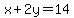 x%2B2y=14