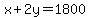 x%2B2y=1800
