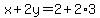 x%2B2y=2%2B2%2A3