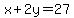 x%2B2y=27