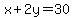 x%2B2y=30