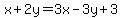 x%2B2y=3x-3y%2B3