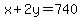 x%2B2y=740