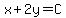 x%2B2y=C