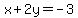 x%2B2y+=+-3