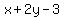 x%2B2y-3