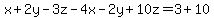 x%2B2y-3z-4x-2y%2B10z=3%2B10