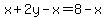 x%2B2y-x=8-x