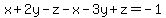 x%2B2y-z-x-3y%2Bz=-1