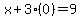 x%2B3%280%29=9