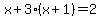 x%2B3%28x%2B1%29=2