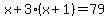 x%2B3%28x%2B1%29=79