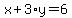 x%2B3%2Ay=6