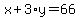 x%2B3%2Ay=66