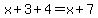 x%2B3%2B4=x%2B7