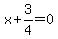 x%2B3%2F4+=+0