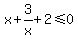 x%2B3%2Fx%2B2%3C=0