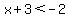 x%2B3%3C-2