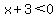 x%2B3%3C0