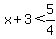 x%2B3%3C5%2F4