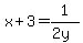 x%2B3=+1%2F%282y%29+