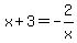 x%2B3=-2%2Fx