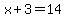x%2B3=14