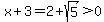 x%2B3=2%2Bsqrt%285%29%3E0
