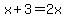 x%2B3=2x